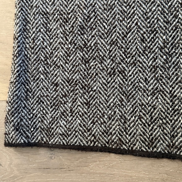 J. Crew brown and ivory herringbone tweed a-line pencil skirt fully lined 8 - Picture 5 of 9